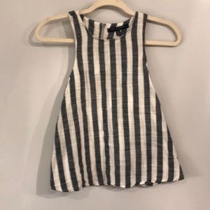 Navy blue strip white shirt. Small.